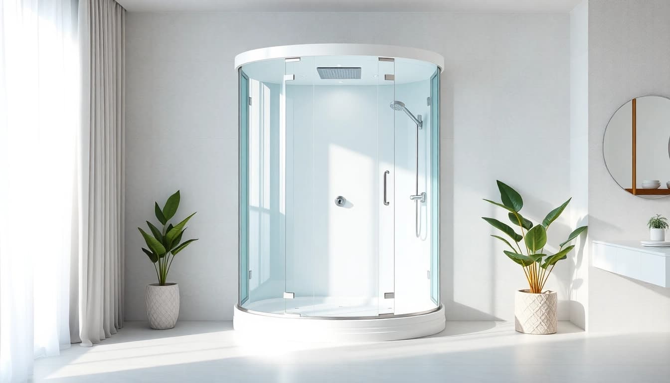 Dusche 100x100 in moderner Badezimmergestaltung mit eleganten Details.