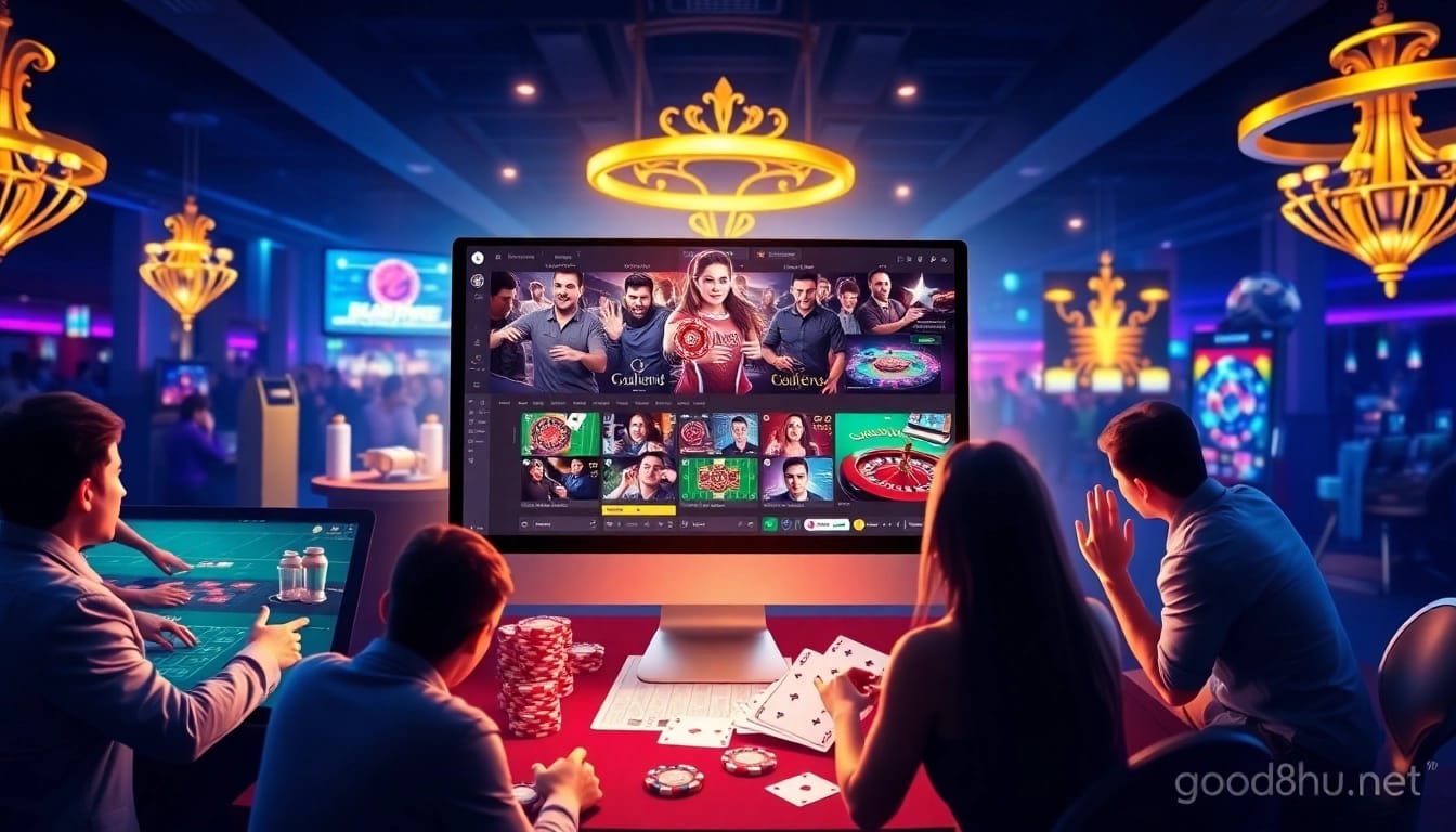 Experience thrilling casino games at good88.hu.net, showcasing a vibrant gaming atmosphere and user-friendly interface.