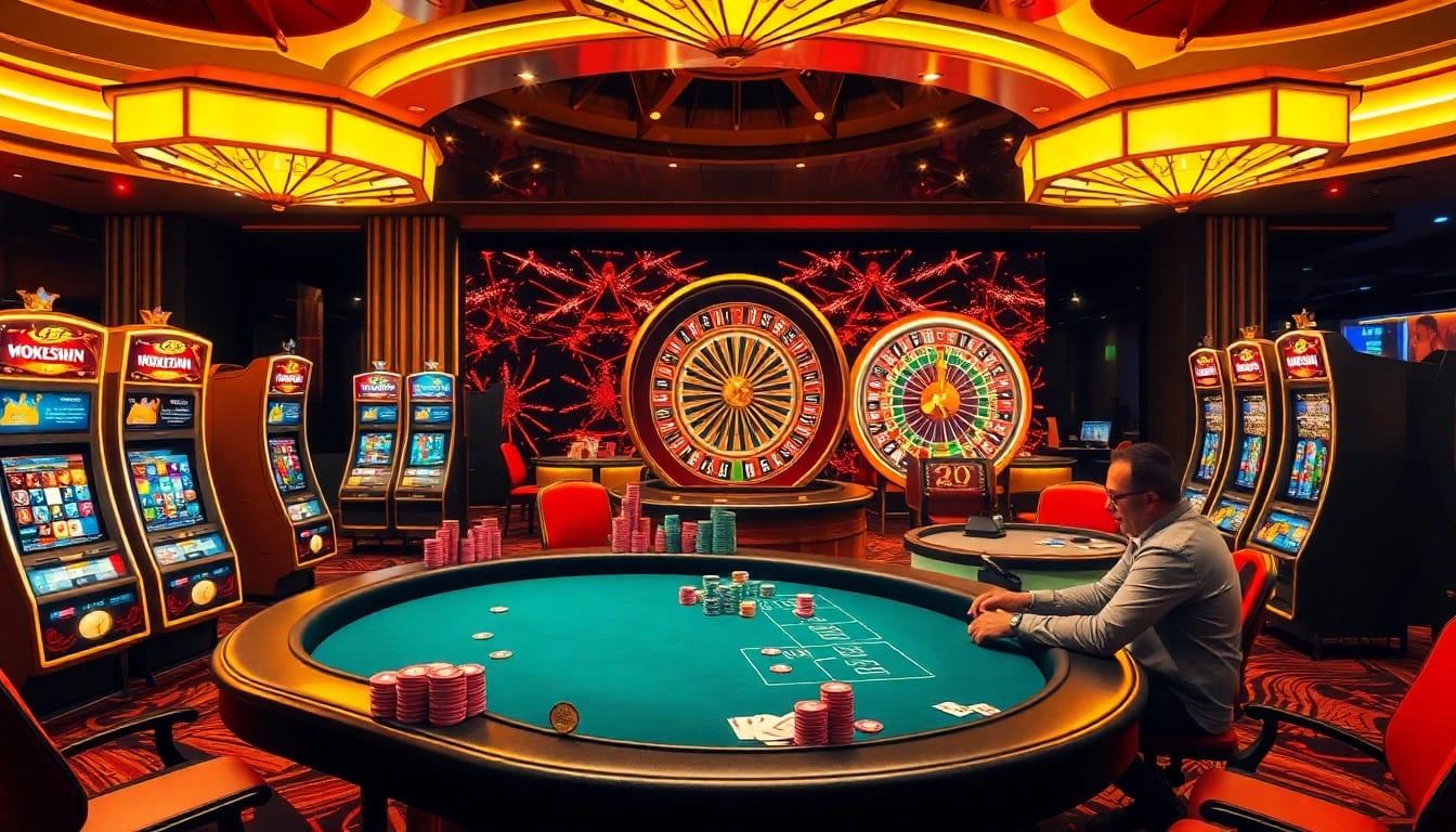 Experience thrilling poker and slot games at https://99okwin.live in a vibrant, luxurious casino atmosphere.
