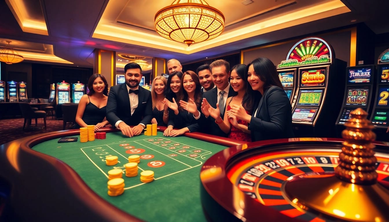 Experience the excitement of blackjack and slots at https://bem88.com in a luxurious casino setting.