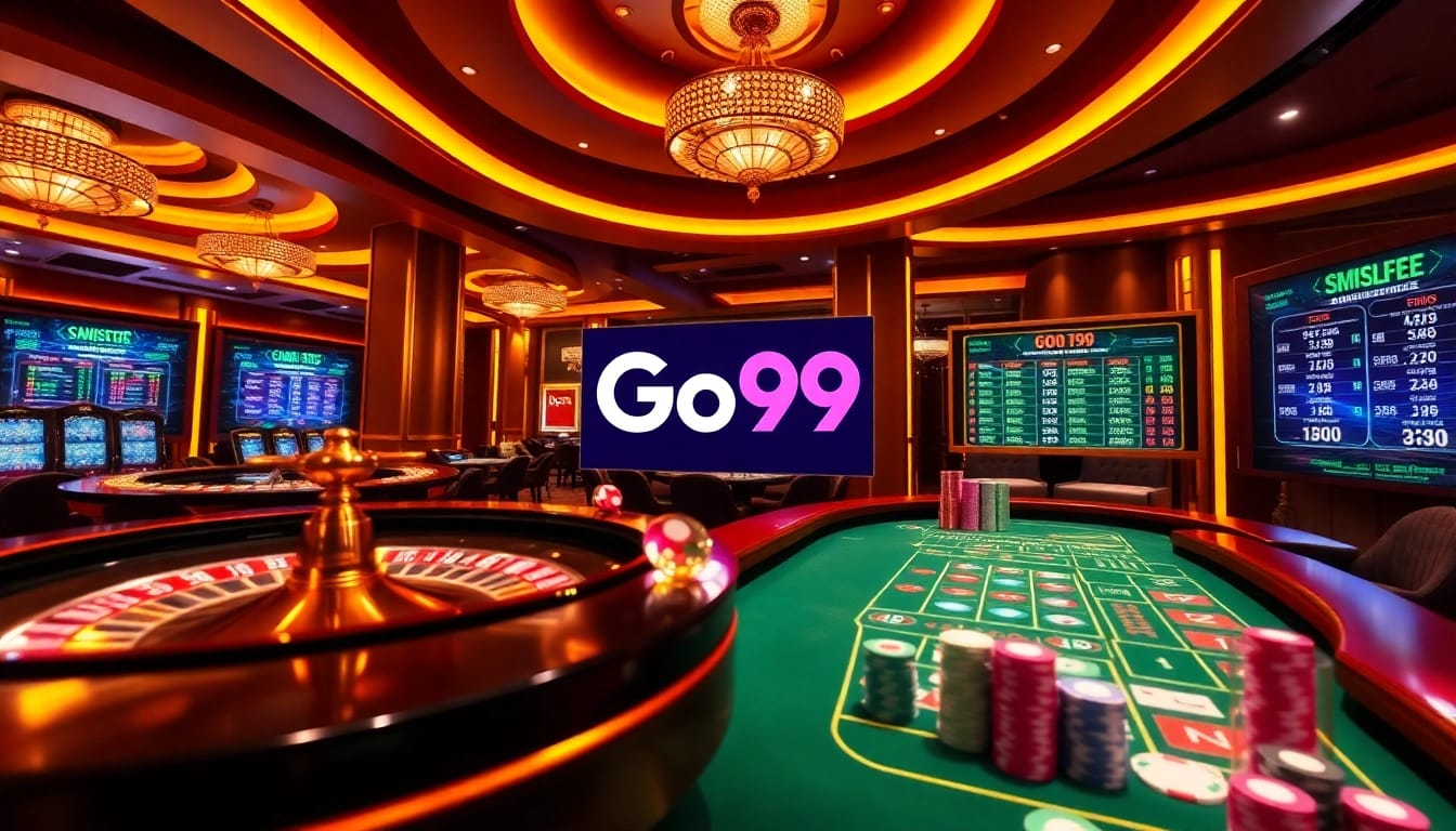 Engaging players at Go99 with a vibrant online casino experience featuring roulette and poker games.
