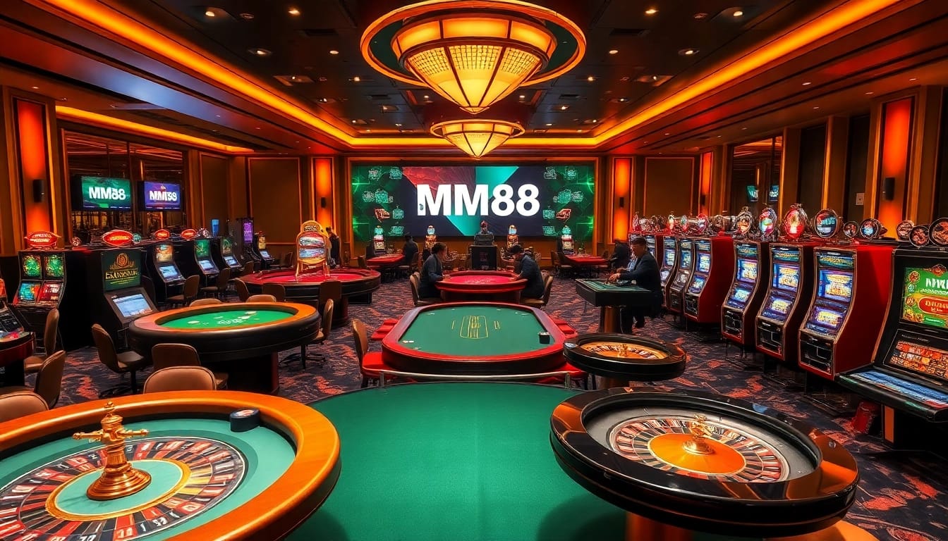 Experience the excitement of MM88's enhanced gaming atmosphere with thrilling action at the casino.