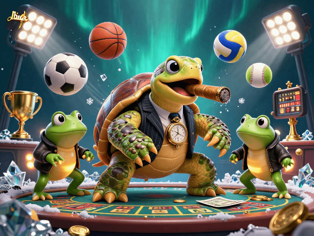 Engage with the hit club adventure featuring a turtle mobster with sports elements in a lively casino setting.