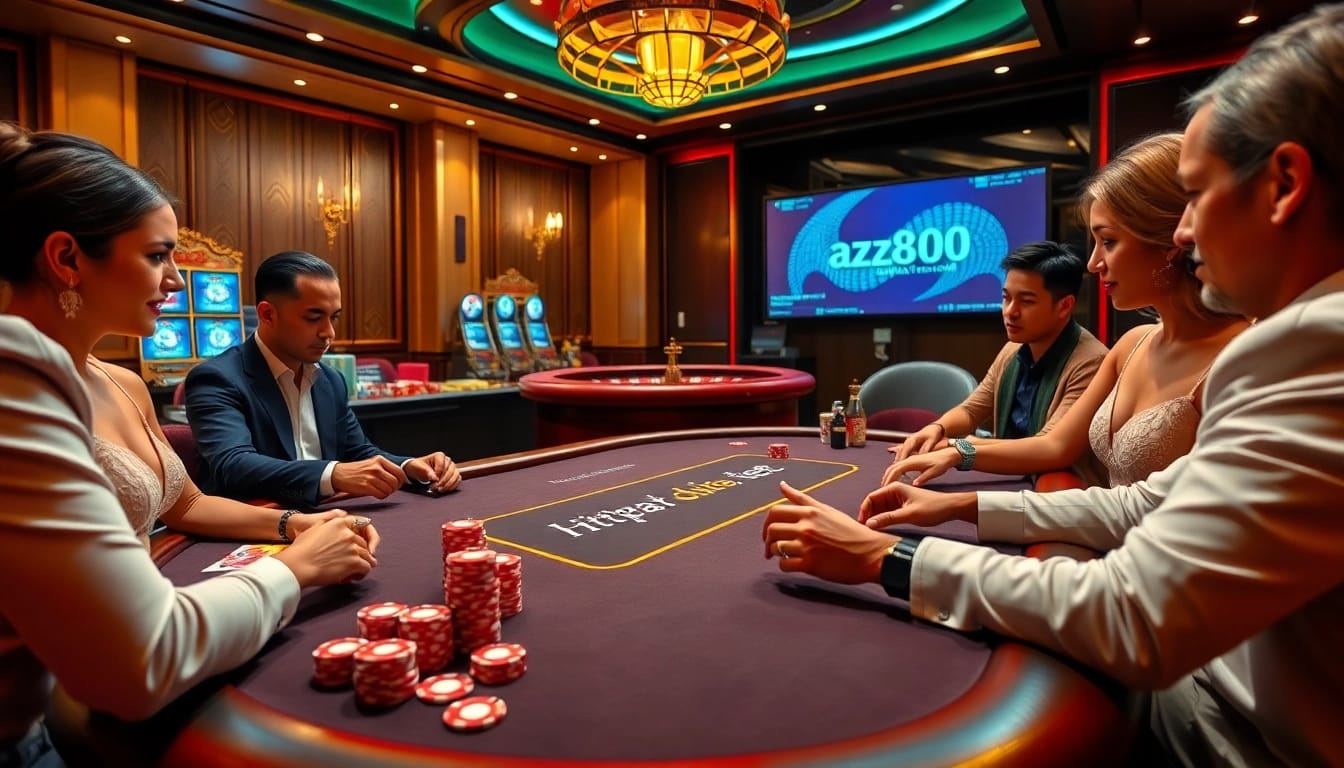 Engage in high-stakes poker at https://az888.futbol with vibrant chips and a stunning casino backdrop.