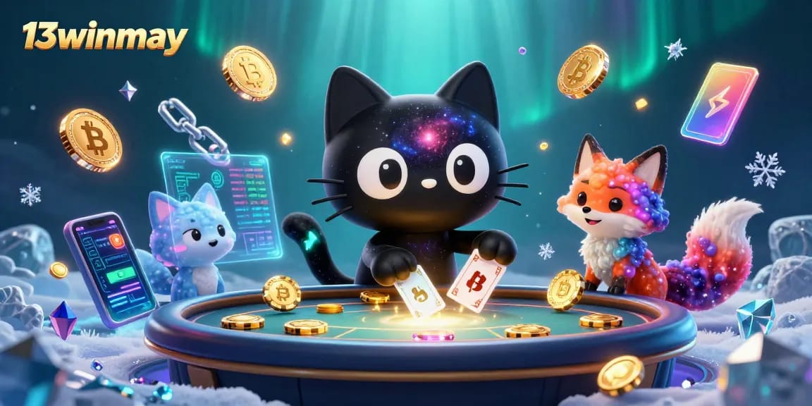 Experience stakes rise at 13winmay's cosmic casino with a black hole cat and colorful companions!