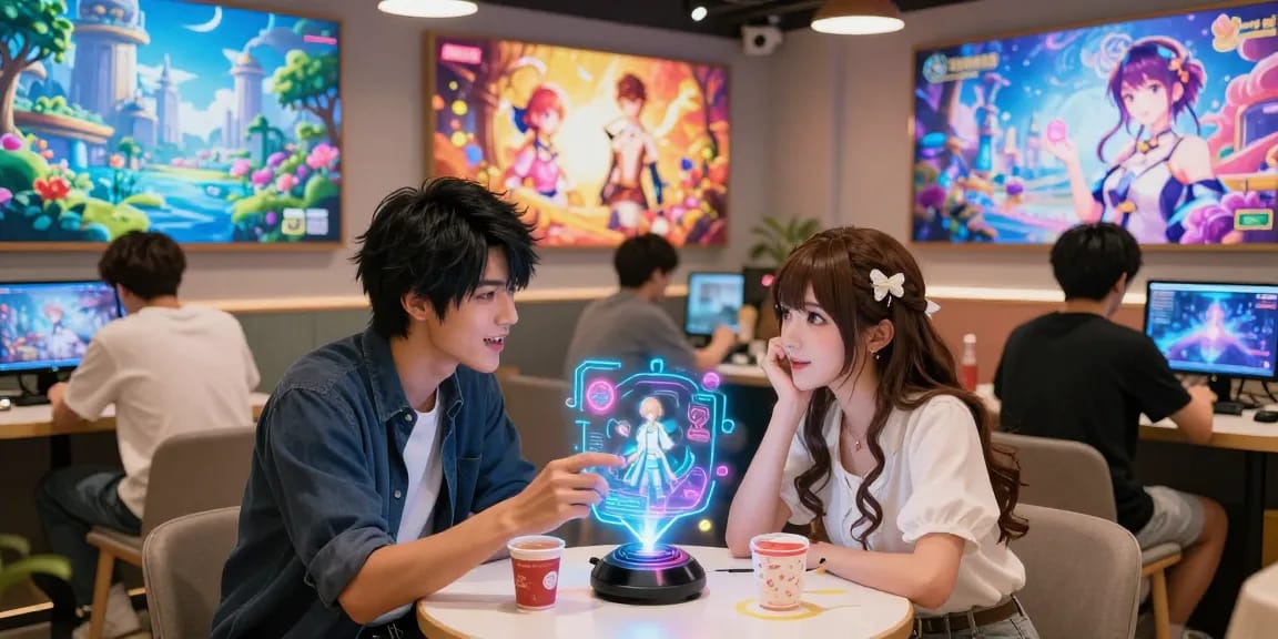 Engaging scene with characters from hentai games online in a vibrant fantasy setting