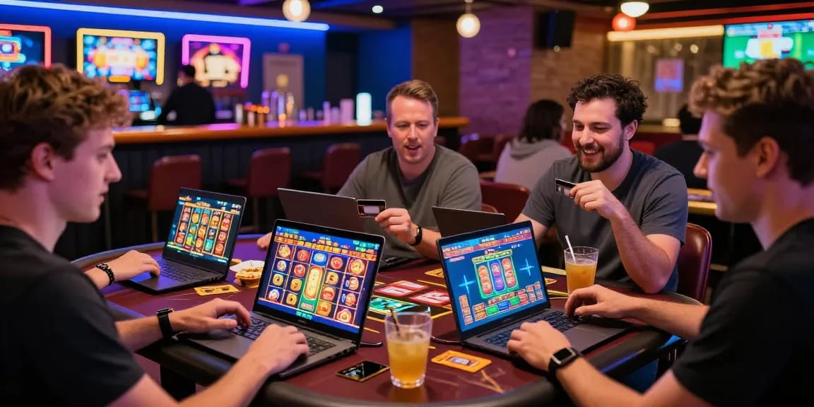 Exciting scene at https://scoarch.org.uk showcasing players enjoying credit card casinos in vibrant atmosphere.