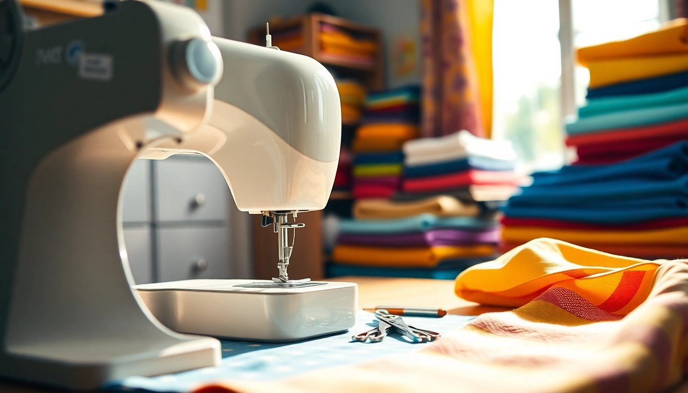 Sewing materials of stoffen voor naaien beginners arranged in a cozy studio.
