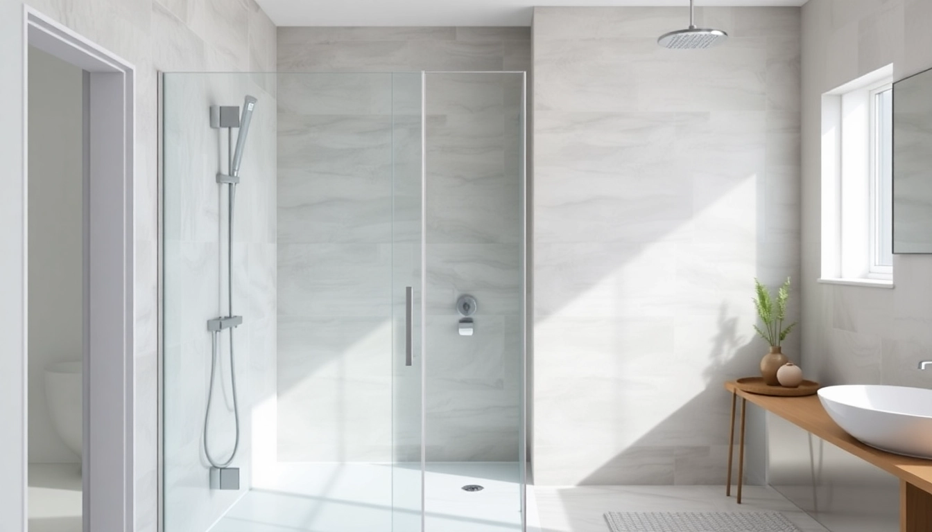 Install a sleek semi-frameless shower screen for modern bathroom elegance.