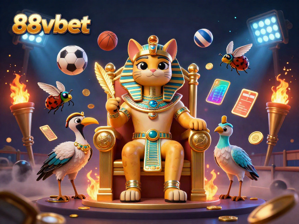 Join the excitement of 88vbet with our detailed illustration showcasing dynamic betting action, sports elements, and vibrant casino vibes.