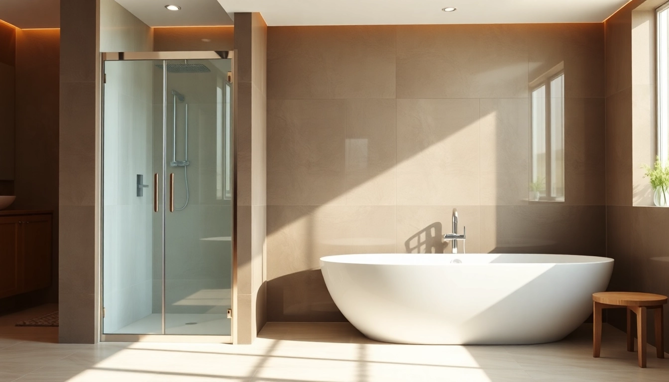 Explore sleek shower doors uk featured in a modern bathroom design highlighting elegance and luxury.
