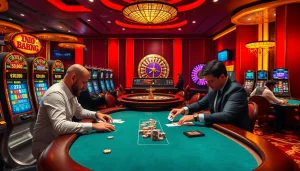 Experience high-stakes gaming at jbo chính thức with luxurious tables and vibrant slot machines.