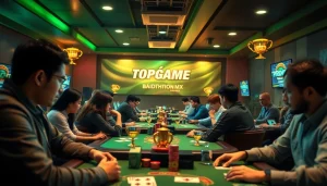 Players enjoying card games in a vibrant online room at topgamebaidoithuong.mx, showcasing community and excitement.