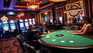 Experience the thrill of WE88 at a high-stakes poker table surrounded by luxury and excitement.