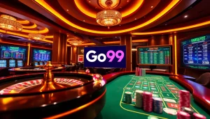 Engaging players at Go99 with a vibrant online casino experience featuring roulette and poker games.