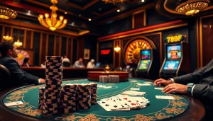 Experience the thrill of betting at 789f online casino with vibrant poker chips and glowing slots.