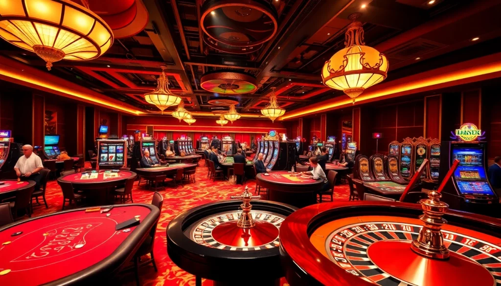 Experience thrilling gameplay at https://lsa.jp.net/ featuring vibrant casino tables and engaged players.