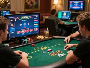 Players enjoying an exciting game at Nk88 online casino, enhancing their betting strategy