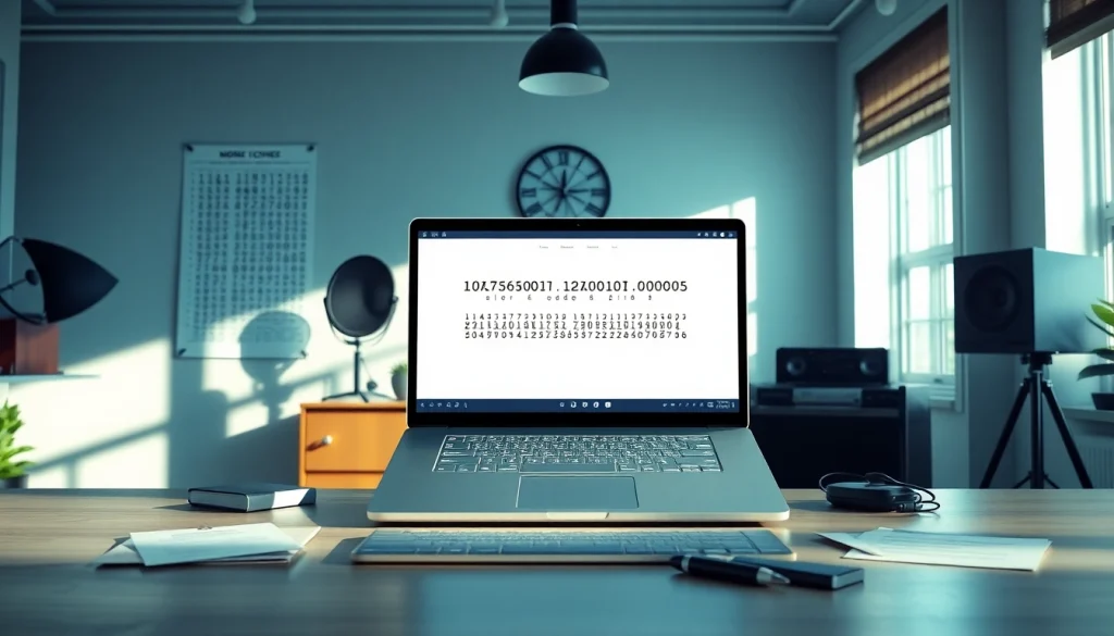 Morse code to text converter interface displayed on a laptop in a modern learning environment.