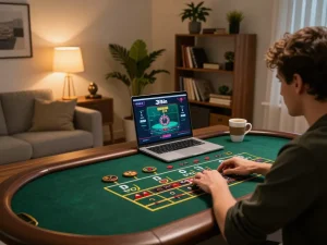 Engaging online casino gameplay at 3Win with a player focused on a live dealer game.