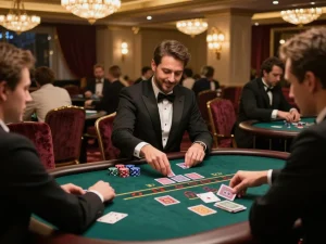 EE88 engaging players at blackjack tables with vibrant gameplay and inviting atmosphere.