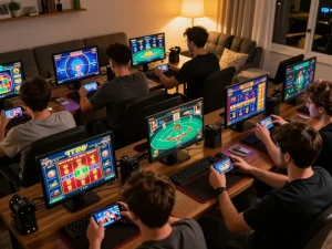 Players enjoying exciting TT88 mobile casino games on smartphones during a dynamic online gaming session.