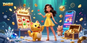 Play and win big at DH88 with vibrant casino scenes featuring thrilling games and golden opportunities.