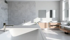 In einem modernen Badezimmer zeigt sonni sanitär elegante Armaturen und stilvolle Möbel.