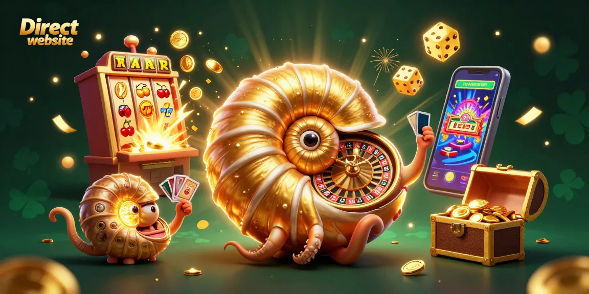 Experience excitement at the Direct website with a vibrant casino scene featuring thrilling slot machines and vibrant game elements.