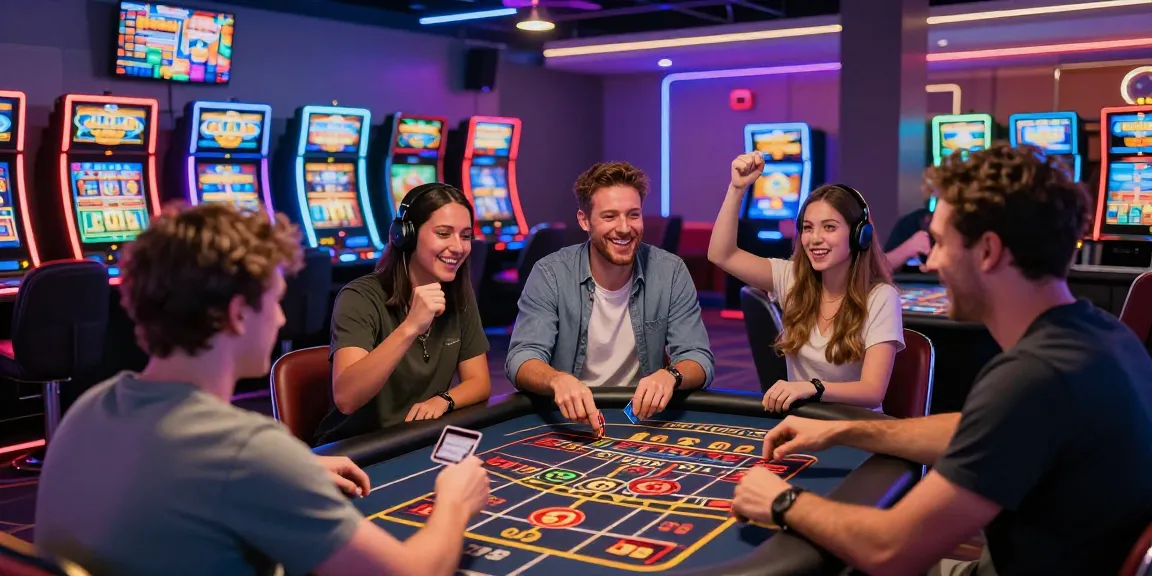 Players at casinos that accept credit cards enjoying gaming atmosphere with vibrant slot machines and table games.