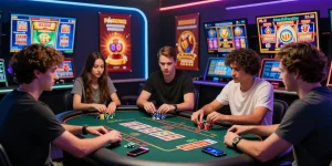 Online casino players at https://scoarch.org.uk enjoying games with vibrant graphics and bonuses.