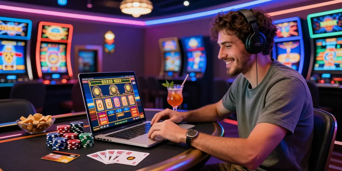 Casinos accepting credit cards for online gaming with players enjoying vibrant slot games.