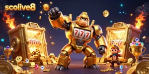 Experience thrilling wins with socolive8 in an ultra-detailed 3D illustration of casino excitement.