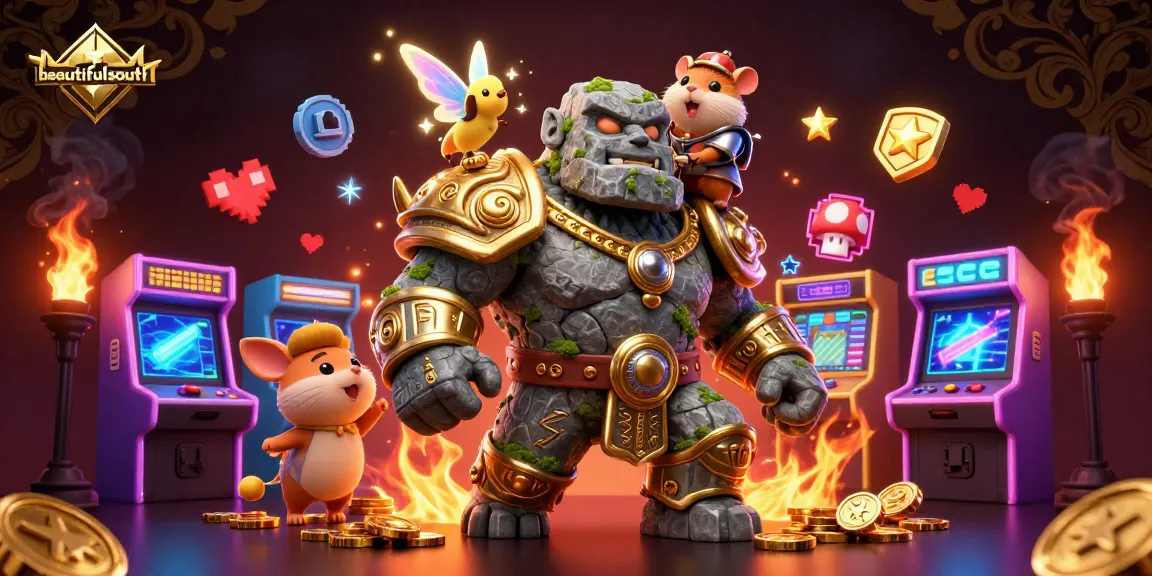 Experience beautifulsouth as a charming golem, knight, and fairy bring casino fun to life.